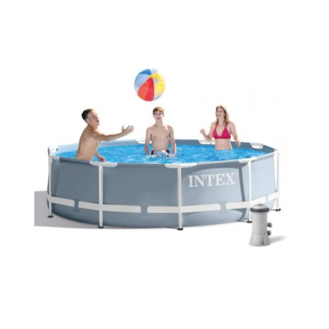 Каркасний басейн Intex 305x76 см круглий для дітей з картриджним фільтром 4,5 м³ (26702)