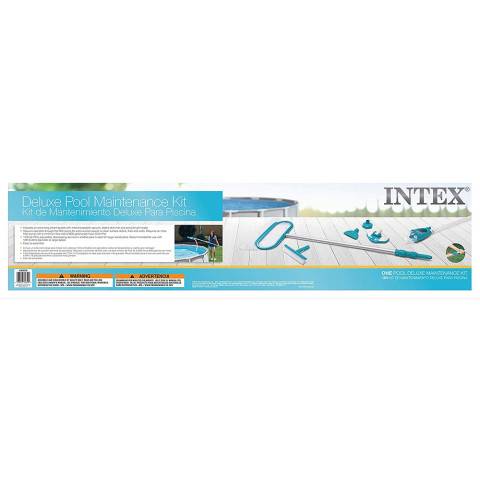 Комплект для догляду та чищення басейну Intex 28003 (ручка 279см, сачок, пилосос, щітка, шланг)