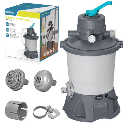 Фільтраційна установка для басейну Bestway FlowClear 58515 3 м³/год. Підходить для басейнів Intex