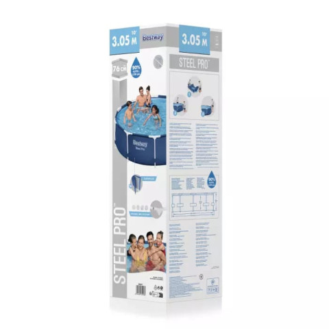 Каркасний басейн Bestway 305x76 см круглий для дітей без фільтра 4,7 м³ (56677)