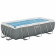 Каркасний басейн Bestway 404x201x100 см прямокутний з картриджним фільтром 6,5 м³ зі сходами та дозатором хлору (56441)