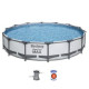 Каркасний басейн Bestway 427x84 см круглий з картриджним фільтром 10,2 м³ (56595)