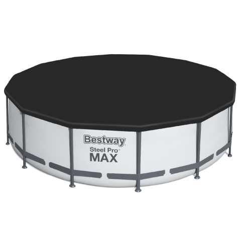 Каркасний басейн Bestway 427x107 см круглий з картриджним фільтром 13,0 м³ з драбиною та тентом (56950)