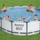 Каркасний басейн Bestway 427x107 см круглий з картриджним фільтром 13,0 м³ з драбиною та тентом (56950)