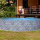 Комплект чеського морозостійкого басейну (500х120 см) Azuro Stone круглий, лайнер Lagoon 0.5 мм, 24 м³ металевий збірний