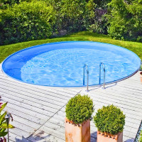 Чеський морозостійкий басейн (400х150 см) Azuro Ibiza круглий, 19 м³ металевий збірний без лайнера