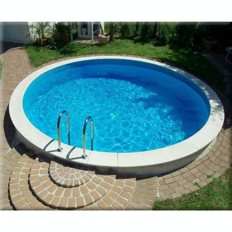 Чеський морозостійкий басейн (400х150 см) Azuro Ibiza круглий, 19 м³ металевий збірний без лайнера