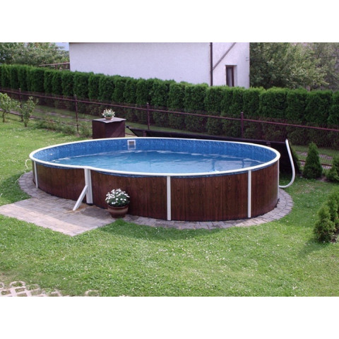 Збірний каркасний басейн Azuro Wood 407DL (910х460х120 см) овальний, 45 м³, без фільтра та лайнера