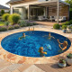 Чеський морозостійкий басейн (500х150 см) Azuro Ibiza круглий, лайнер Mosaic 0.3 мм, 30 м³ металевий збірний