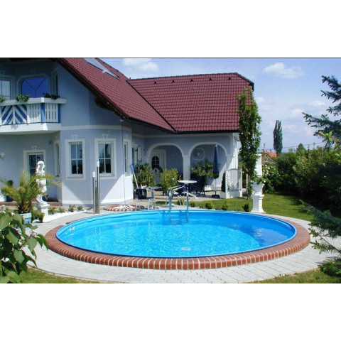 Чеський морозостійкий басейн (500х150 см) Azuro Ibiza круглий, лайнер Mosaic 0.3 мм, 30 м³ металевий збірний