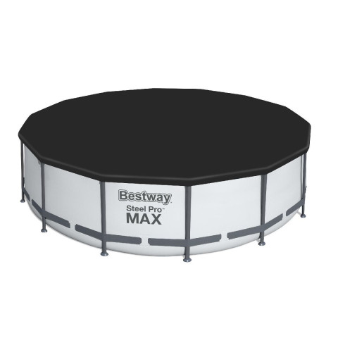Каркасний басейн Bestway 488x122 см круглий з картриджним фільтром 19,5 м³ з драбиною та тентом (5612)