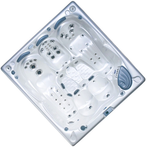 Гідромасажний СПА-басейн USSPA Pura 216x200x89 см 5-місний 30+ форсунок Чехія
