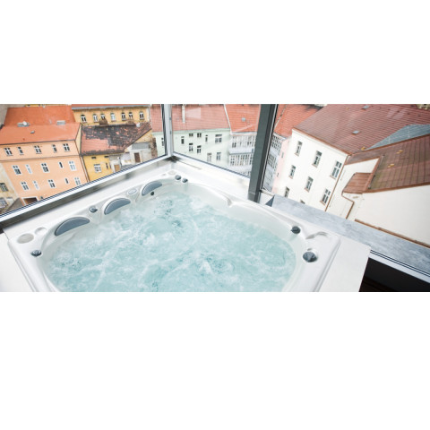Гідромасажний СПА-басейн USSPA Pura 216x200x89 см 5-місний 30+ форсунок Чехія