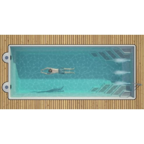 Композитний керамічний басейн Rhino Pools Monaco 850 Ocean Pearl (850 х 370 х 150 см)