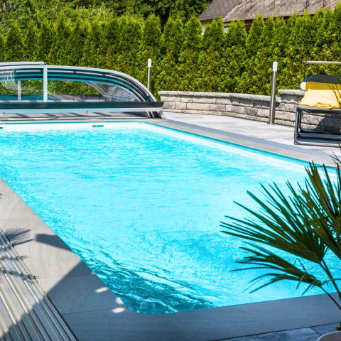 Композитний керамічний басейн Rhino Pools Monaco 850 Steel Grey (850 х 370 х 150 см)