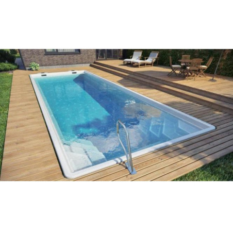 Композитний керамічний басейн Rhino Pools Monaco 850 Steel Grey (850 х 370 х 150 см)
