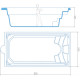 Композитний керамічний басейн Rhino Pools Bliss Reef Pearl (500 х 265 х 140 см)