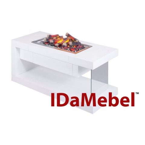 Камінокомплект електричний Dimplex IDaMebel AvantGarde S білий з каміном Cassette 600