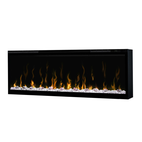Електрокамін з обігрівом, кристалами, кольорами декоративний Dimplex Ignite XLF50 чорний вбудований