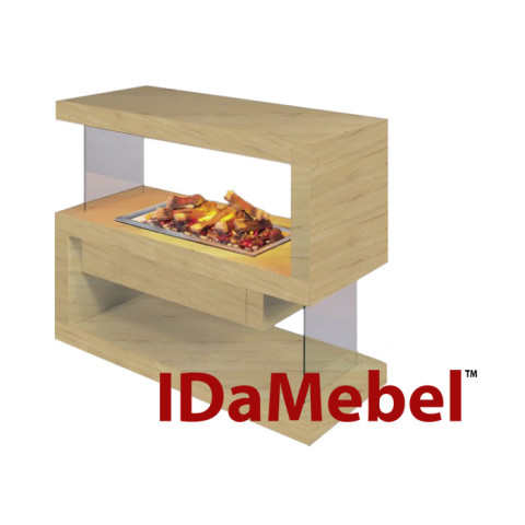 Камінокомплект електричний Dimplex IDaMebel Avantgarde M білий з каміном Cassette 600