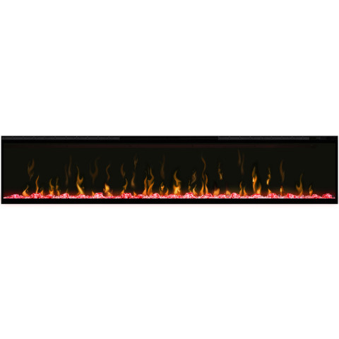 Електрокамін з обігрівом, кристалами, кольорами декоративний Dimplex Ignite XLF74 чорний вбудований