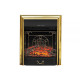 Електрокамін з обігрівом, звуком та ефектом полум'я декоративний Royal Flame Majestic FX Brass чорний вбудований