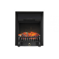 Електрокамін з обігрівом, звуком та ефектом полум'я декоративний Royal Flame Fobos FX Black універсальний