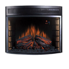 Електрокамін з обігрівом, звуком та ефектом полум'я декоративний Royal Flame Dioramic 33 LED FX  чорний вбудований