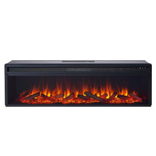 Електрокамін з обігірвом, звуком та ефктом полум'я декоративний Royal Flame Vision 60 LOG LED чорний вбудований