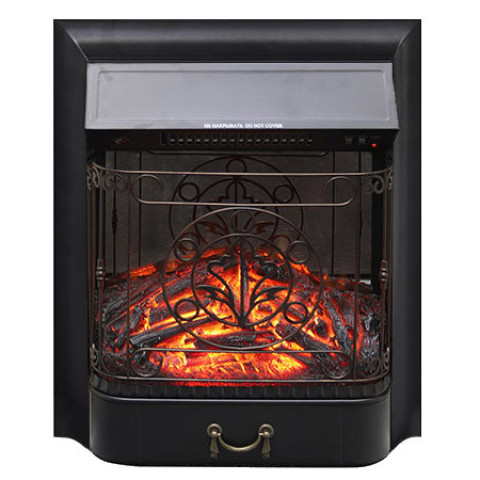 Електрокамін з обігрівом, звуком та ефектом полум'я декоративний Royal Flame Majestic FX M Black вбудований