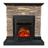 Камінокомплект електричний Dimplex IDaMebel Gemma Black в класичному стилі з каміном Majestic Black