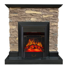 Камінокомплект електричний Dimplex IDaMebel Gemma Black в класичному стилі з каміном Majestic Black