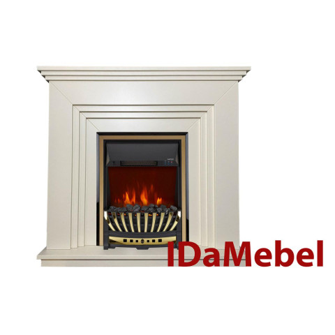Камінокомплект електричний Dimplex IDaMebel Gloria білий з каміном Aspen Gold