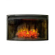 Електрокамін з обігрівом, звуком та ефектом полум'я декоративний Royal Flame Panoramic 33W LED FX N чорний вбудований