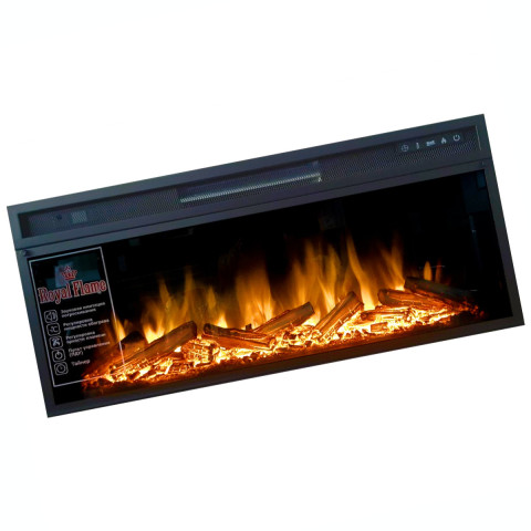Електрокамін з ефектом полум'я декоративний Royal Flame Vision 42 LOG LED чорний вбудований