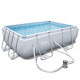 Каркасний басейн Bestway 282x196x84 см прямокутний з картриджним фільтром та дозатором хлору 3,7 м³ (56629)