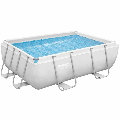 Каркасний басейн Bestway 282x196x84 см прямокутний з картриджним фільтром та дозатором хлору 3,7 м³ (56629)