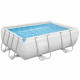 Каркасний басейн Bestway 282x196x84 см прямокутний з картриджним фільтром та дозатором хлору 3,7 м³ (56629)
