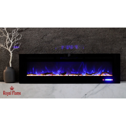 Електрокамін з обігрівом, звуком  та ефектом полум'я декоративний Royal Flame Galaxy RF 36 RF чорний універсальний