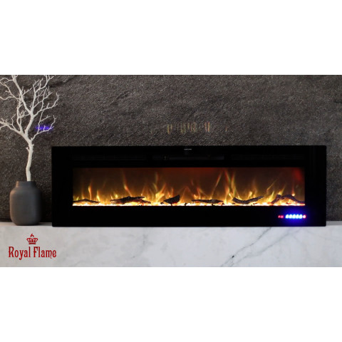 Електрокамін з обігрівом, звуком  та ефектом полум'я декоративний Royal Flame Galaxy RF 36 RF чорний універсальний