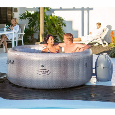 Надувний СПА-джакузі Bestway Cancun 60003 круглий 180x66 см 2-4-місний аеромасаж фільтр тент