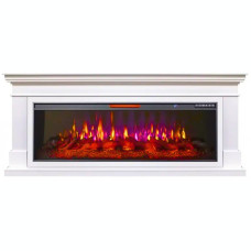 Електричний камінокомплект ArtiFlame Sacramento AF50 білий б'янко (76.8 х 170.5 см), зі звуком