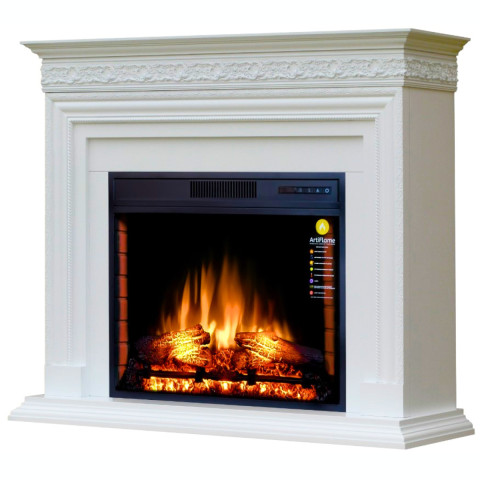 Камінокомплект ArtiFlame Pratella AF28S білий б'янко (101 х 117.1 см), зі звуком