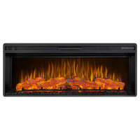Електрокамін з захистом від перегріву та пультом ДУ декоративний ArtiFlame AF42 Multicolor чорний вбудований