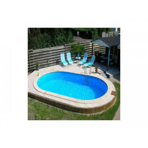Чеський морозостійкий басейн (1000x416х150 см) Azuro Ibiza овальний, 62.4 м³ металевий збірний без лайнера