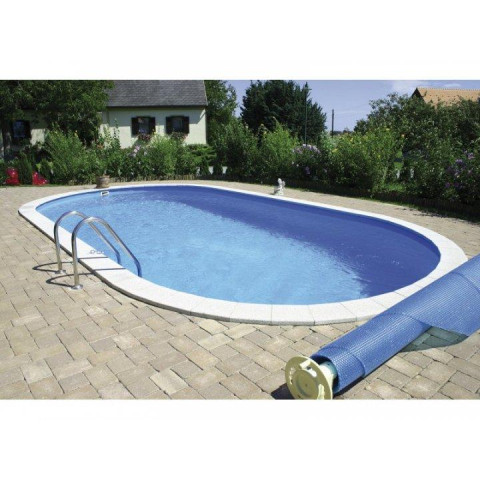 Чеський морозостійкий басейн (1000x416х150 см) Azuro Ibiza овальний, 62.4 м³ металевий збірний без лайнера