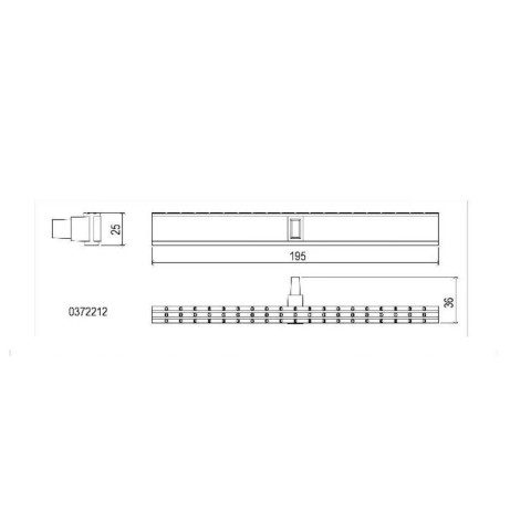 Решітка переливна 195х25мм CLASSICAL DESIGN