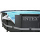 Каркасний басейн Intex 610x122 см круглий великий з пісочним фільтром 30,1 м³ зі сходами, тентом та підстилкою (26334)
