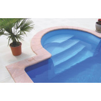 Камень 25 бортовой 50х25, Rustique bullee, тон Rose Provence