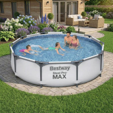 Каркасний басейн Bestway 305x76 см круглий для дітей з картриджним фільтром та підсклянником 4,7 м³ (56408)